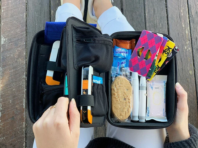 Estuche de viaje Glucology Diabetes | Organizador de bolsas con múltiples...