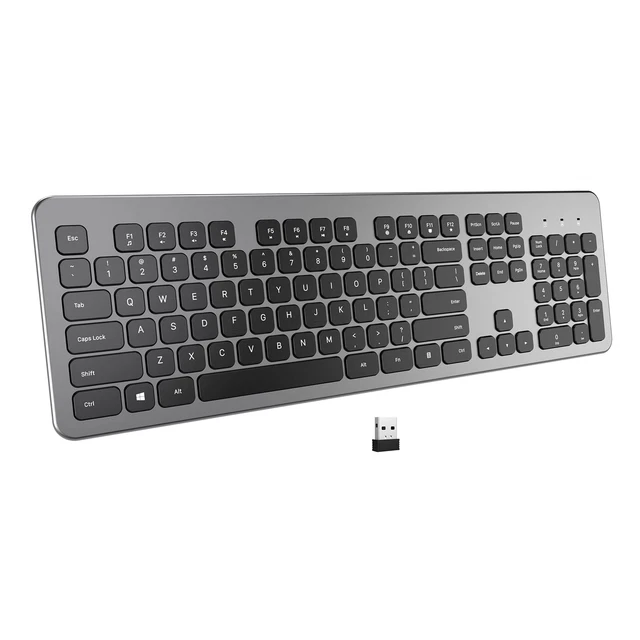 Wireless Keyboard, 2.4G Ergonomic Wireless Computer Keyboard