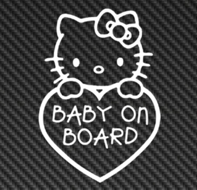 Hello Kitty Baby On Board Sticker Svg Gravectory vrogue.co
