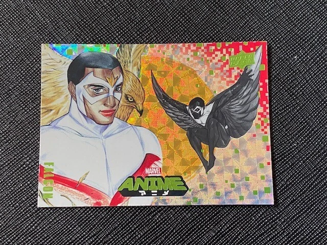 2020 UD Marvel Anime Peach Momoko Falcon Hyper Mosaic Foil Parallel Card