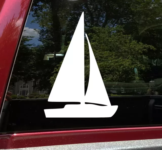 SAILBOAT Vinyl Decal Sticker - Sailing Boating Sloop Dinghy Catboat Boat