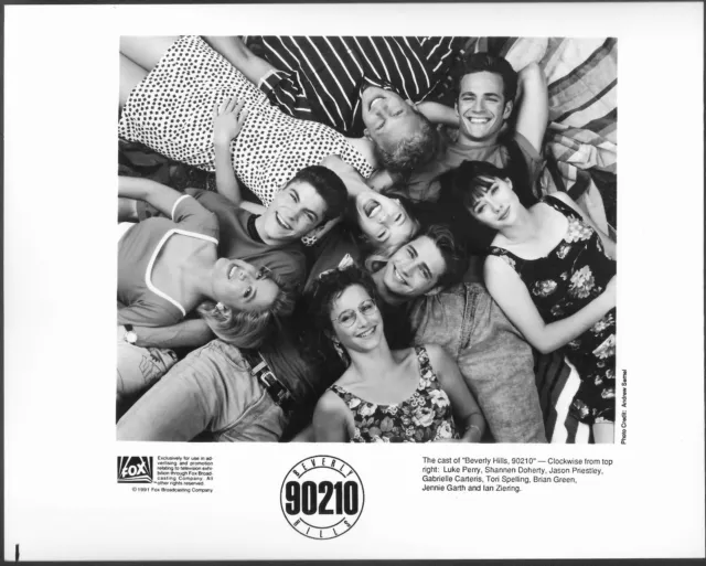 Beverly Hills 90210 Original 1991 Cast Promo Photo Jennie Garth Luke Perry