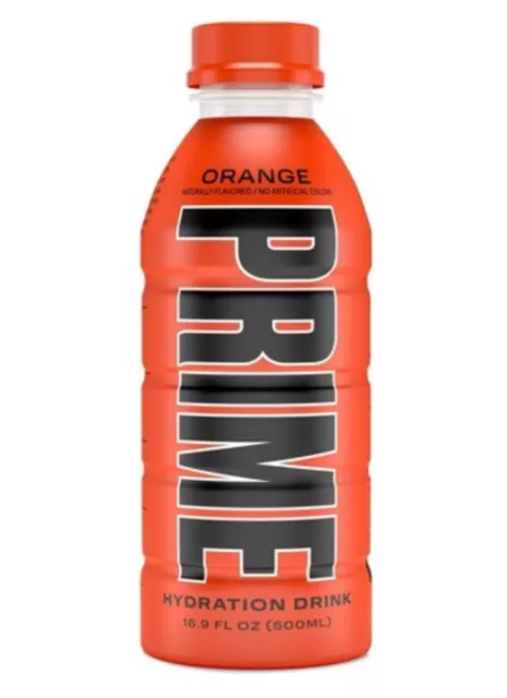 New Prime Hydration Drink 16.9 Fl Oz Bottle Orange Flavored Logan Paul Ksi