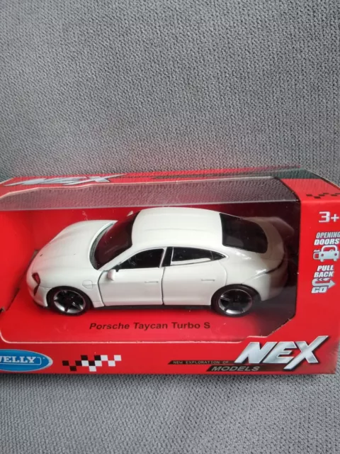 Welly Nex 1:38 Scale Porsche Taycan Turbo S Diecast New Boxed