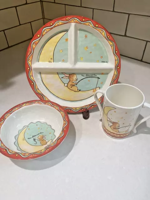BABY CIE Wish on a Star Rever D'etre Star Melamine Set Divided Plate Bowl Cup