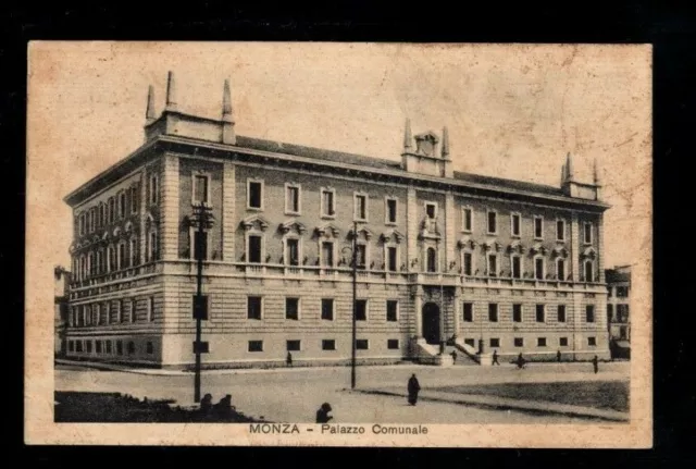 Cartolina Monza Palazzo Comunale Animata C1053