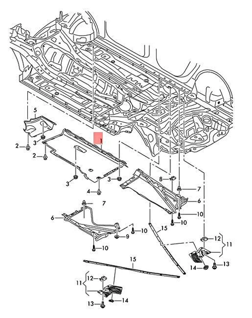 Genuine Securing Plate – For Audi A7 Sportback, RS6 Quattro, Avant – OEM 4G8853795