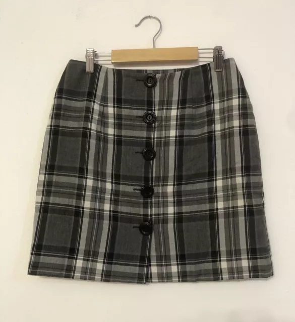 GONNA GRIGIA FANTASIA quadri rossi tartan scozzese Tg M EUR 15 00