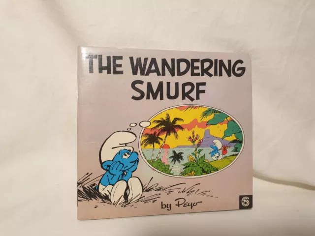 Vintage Smurfs Book - The Wandering Smurf, book 6, by Peyo Paperback Mini Book