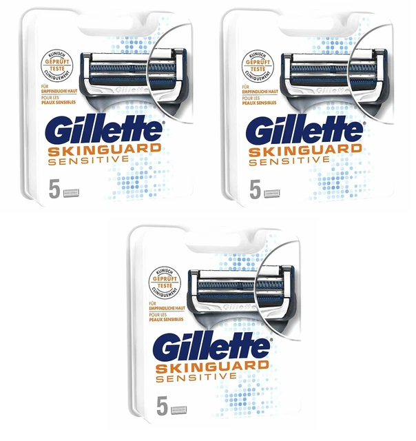 Pack 15 Lames GILLETTE SKINGUARD Sensitive Recharge de Rasoir Gilette Sensible