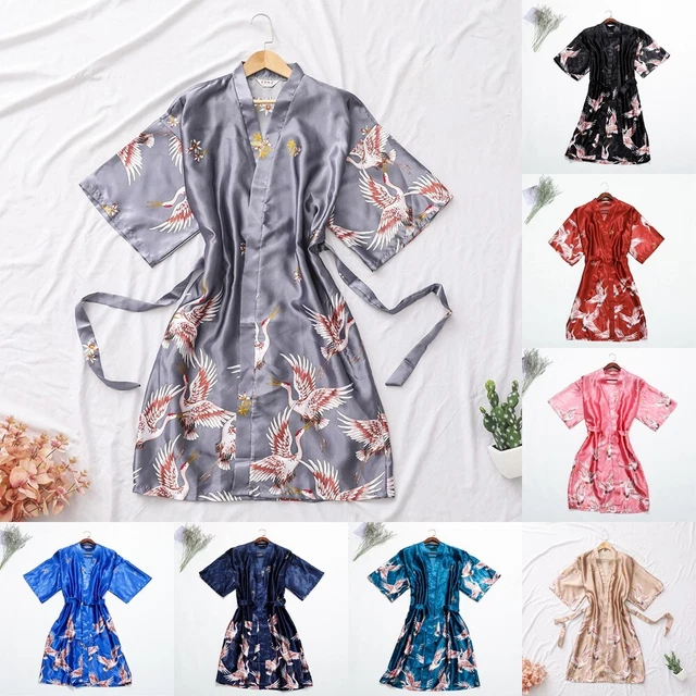 Abito popolare biancheria da notte abito kimono cinese sciolto maniche corte