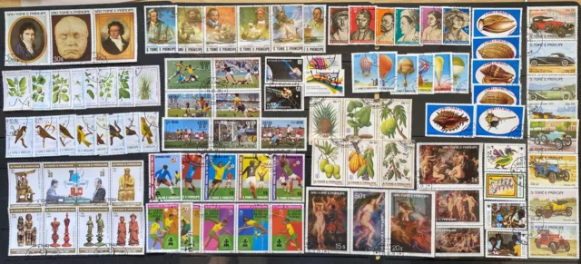 St Thomas & Prince Interesting Thematic Collection 15 sets 108 Used Stamps Bird