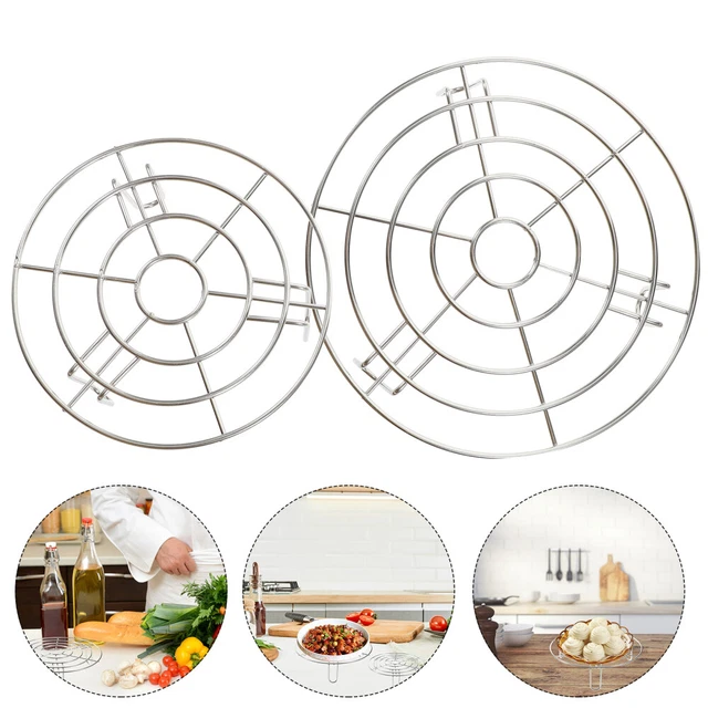 2 Pcs Insta Pot Egg Rack Stainless Steel Steam Rack Dumpling Steamer Tray