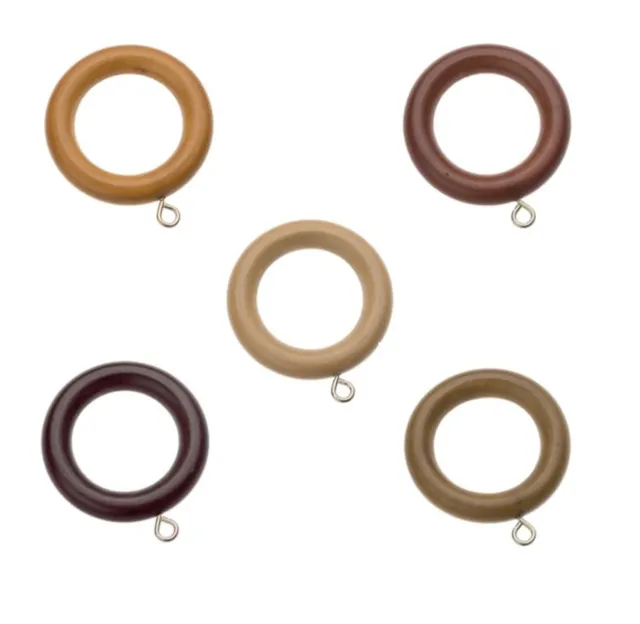 Swish 28mm Naturals Wooden curtain rings, Pack of 6 or 12 wood rings