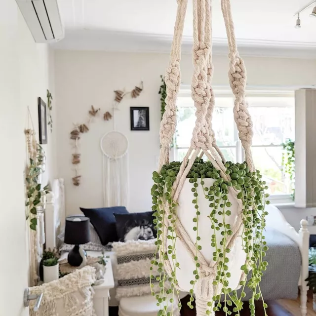 Macrame Plant Hanger - Natural - Small, Large or Duo - Handmade 3