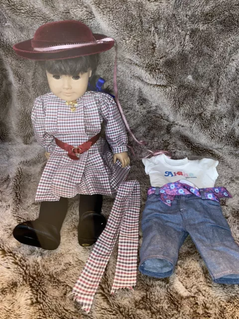 Samantha American Girl Plesant Company 1990s 18" Vintage Tan Body Doll Outfits