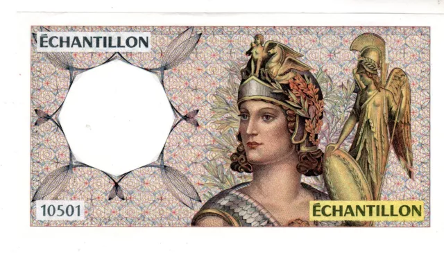 Athena Droite Banque De France Test Note Echantillon 500 Frans Pascal 10501