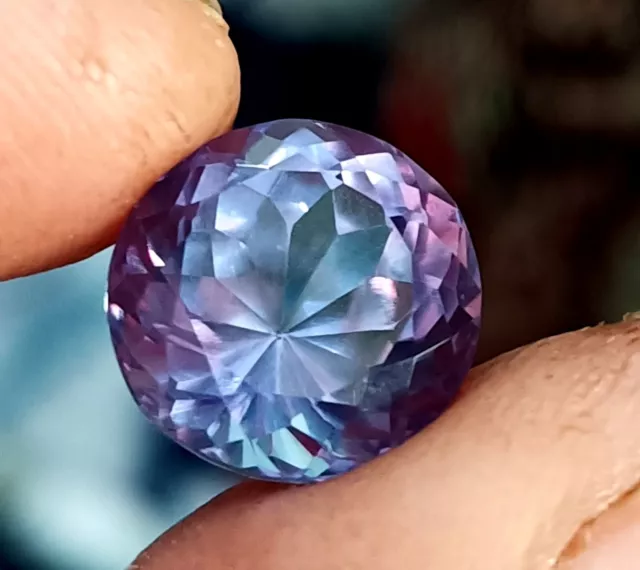 NATURAL  Flower Cut Ceylon Bi-Color Sapphire Loose CERTIFIED GEMSTONE 10.20 Ct