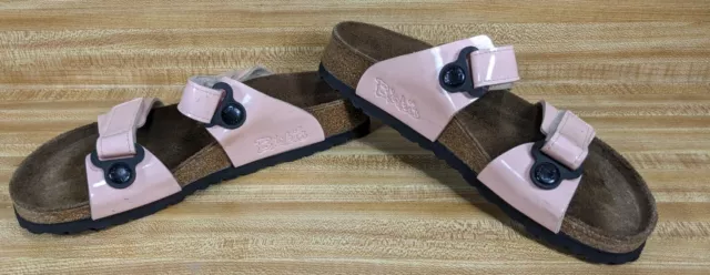 Birkenstock Birkis MADURA Light Pink Patent Two Strap Sandals Woman's Size 8