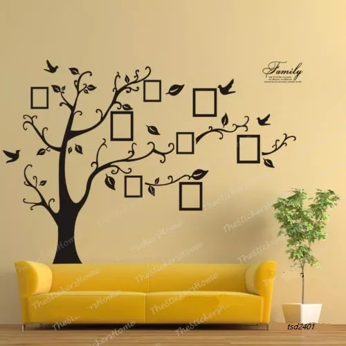 Large Family Photo Frame Tree Wall Stickers Art Wall Decal Living Room Decor