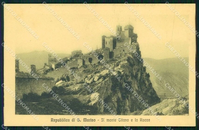 San Marino Città Monte Titano Rocca cartolina RT1094