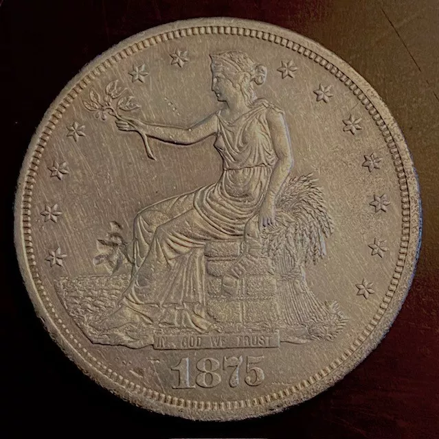 1875 CC - Trade Dollar - AU/BU