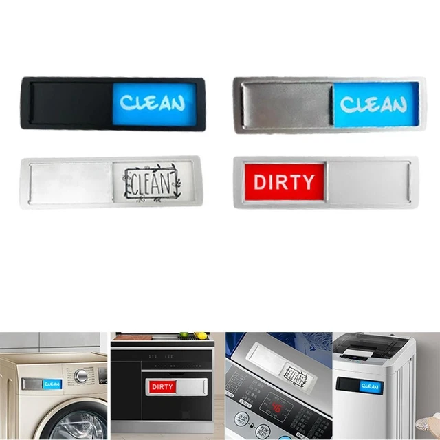 Magnete Lavastoviglie Con Indicatore Clean/Dirty – Forma Rettangolare Con Cuore, Scorrevole, Impermeabile, Incluso Nastro Adesivo – Sourcing Map - 3