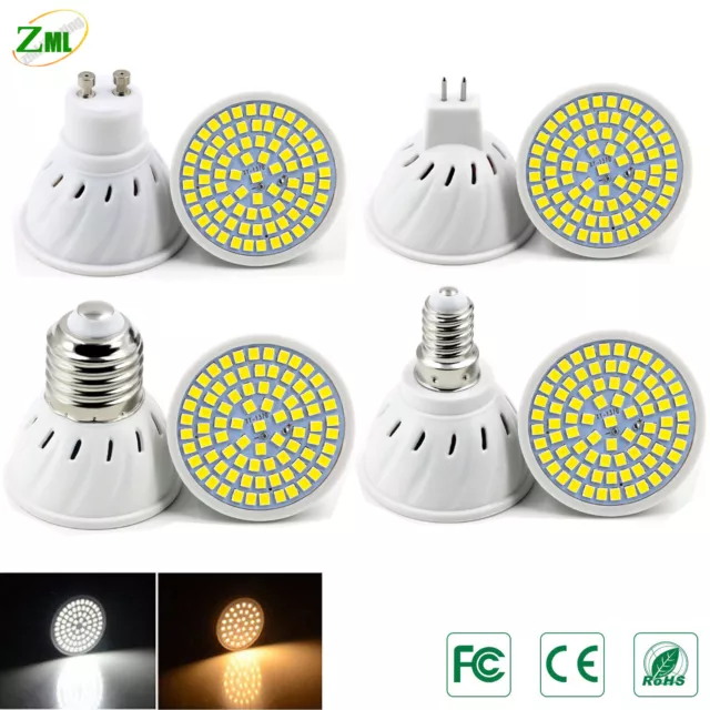 GU10 MR16 E27 E14 LED 5W 7W 9W Lámpara Bombilla blanco  2835S MD Spot Luz 220V