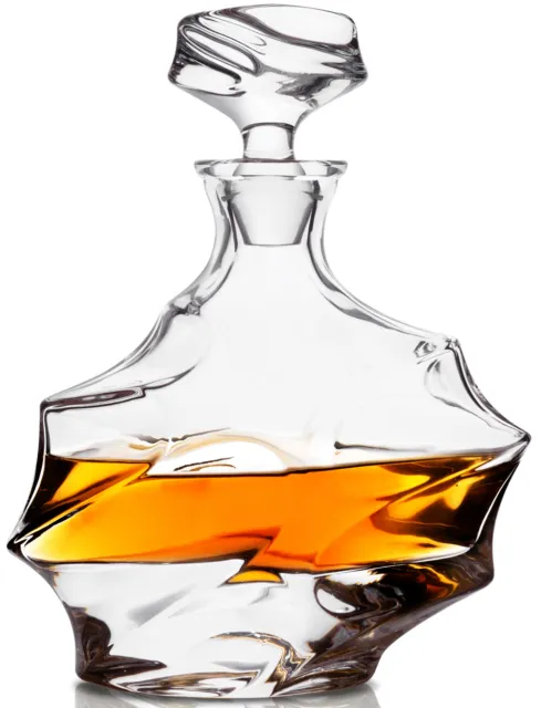KANARS Whiskey Decanter Set w/ 4 Bourbon Glasses Liquor Vodka Bottle Dad Gift 3