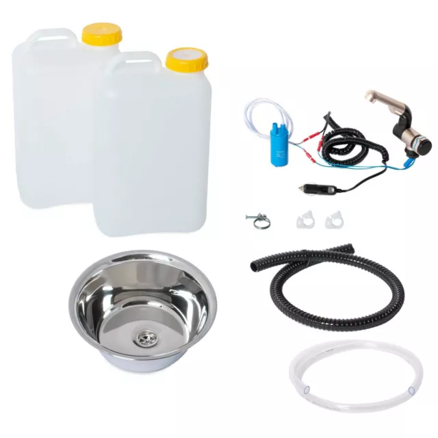 12V Camping Évier Kit de Montage Lavabo Évier 32cm (320mm) 19 Litre VW T5 T6