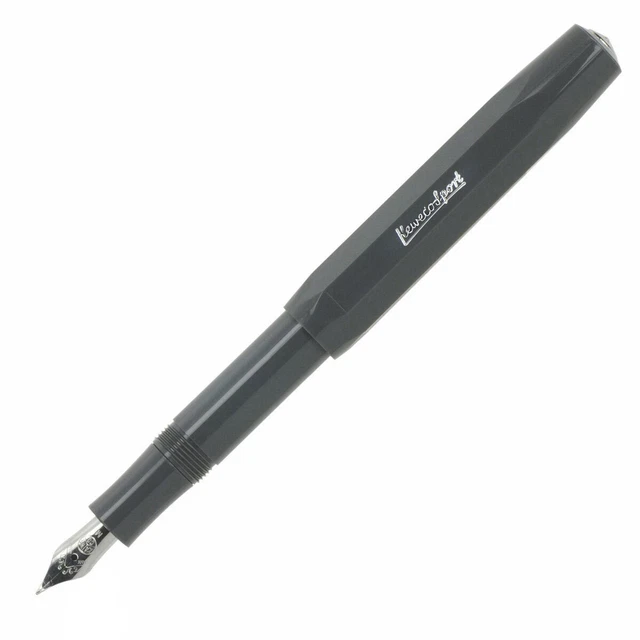 Kaweco Fountain Pen Skyline Sport Plastic Barrel, Grey, Broad K755FPGRYB-BLU