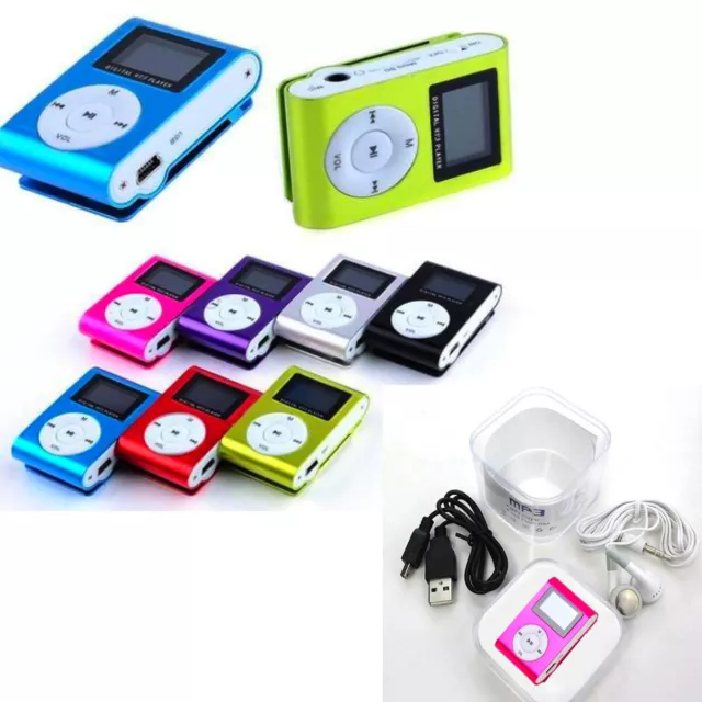 MP3 Music Player With Digital LCD Screen Mini Clip Support 32GB TF Portable