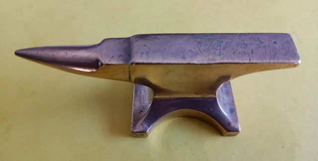Petite Enclume Vintage De Bijoutier En Métal Chromé - Longueur 10 Cm, Poids 359 G - Ancien Outil De Fabrication Française
