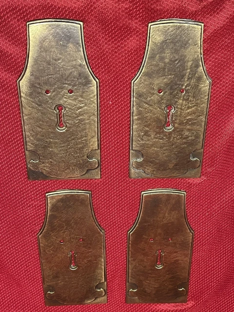 Key Backplates Victorian Brass Door Plate Brass Hardware Keyhole Plates Lot of 4