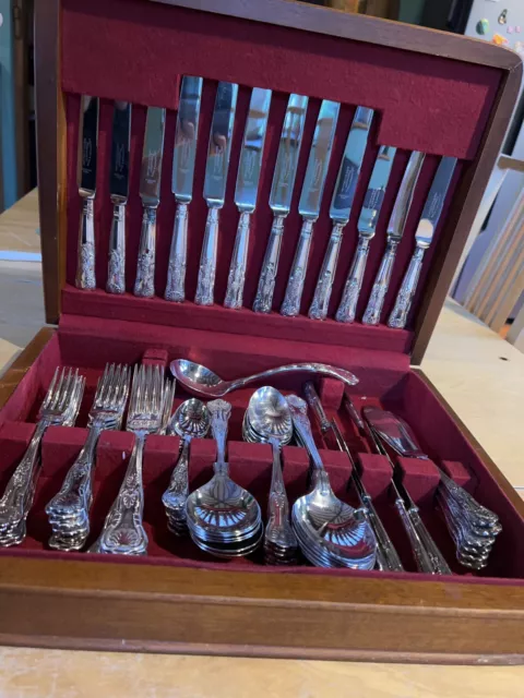 75 Piece Kings Pattern  A1 Silver Plated Canteen of Cutlery 6 Places