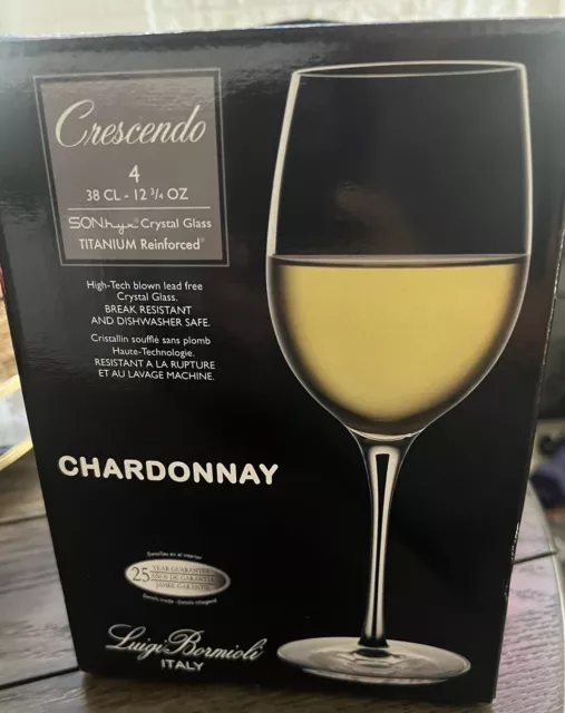 Luigi Bormioli Crescendo 12.75-Ounce Chardonnay Wine Glass, Set of 4