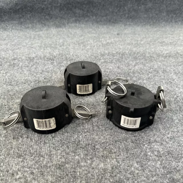 Lot of 3 - Apache 49030610 2" DC Coupling Dust Cap Cam groove Lock Fitting