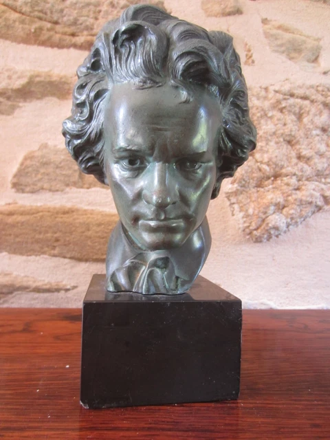Statue De Buste De Musicien Beethoven En Marbre, Sculpture