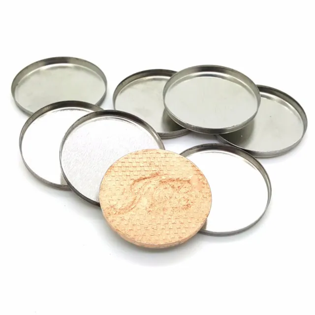 Magnetic Tin Pans 26mm Dia. For Pressed Makeup, eye shadows or Poured Cosmetics