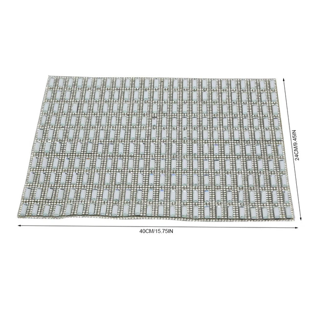 24*40cm Hotfix Rhinestone Sheet Banding Mesh Trim Sheet DIY Decoration Accessory