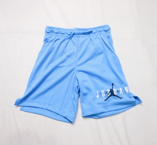 Jordan Boys' Nike Essentials Graphic Mesh Shorts BE5 University Blue Small NWT