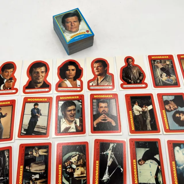 1979 Topps James Bond 007 Moonraker Trading Card complete set sticker Pack Fresh