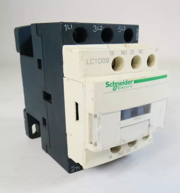 Schneider Electric LC1D09 power contactor + LAD4RCU circuit module | 3-pin