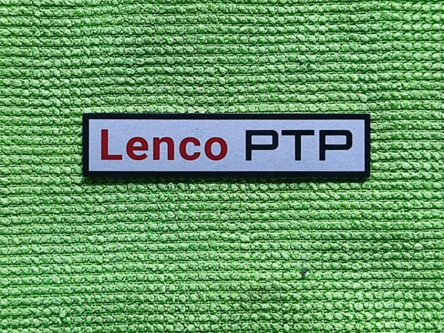 Lenco PTP Turntable Logo Badge Metal Custom Made