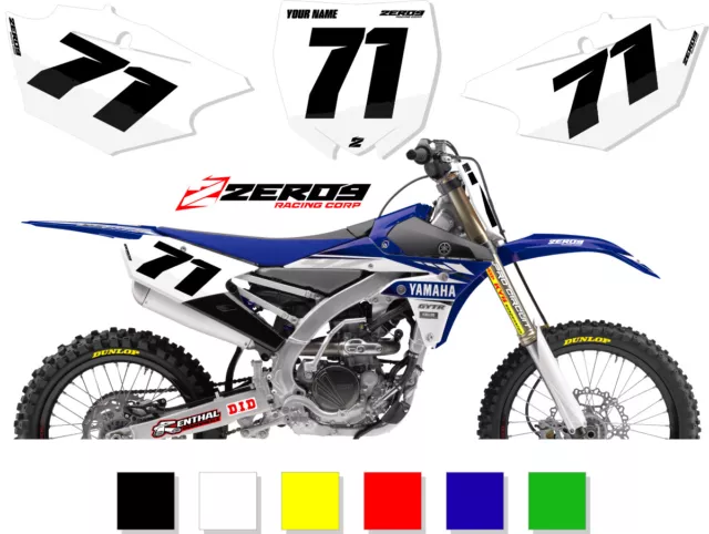 Custom MX Number Plates / Backgrounds:  Yamaha YZ YZF WR   80cc - 450cc COMP