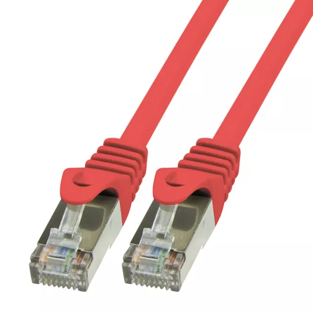 1m CAT.6 Patchkabel Netzwerkkabel SFTP rot LAN Ethernet DSL RJ45 Kabel