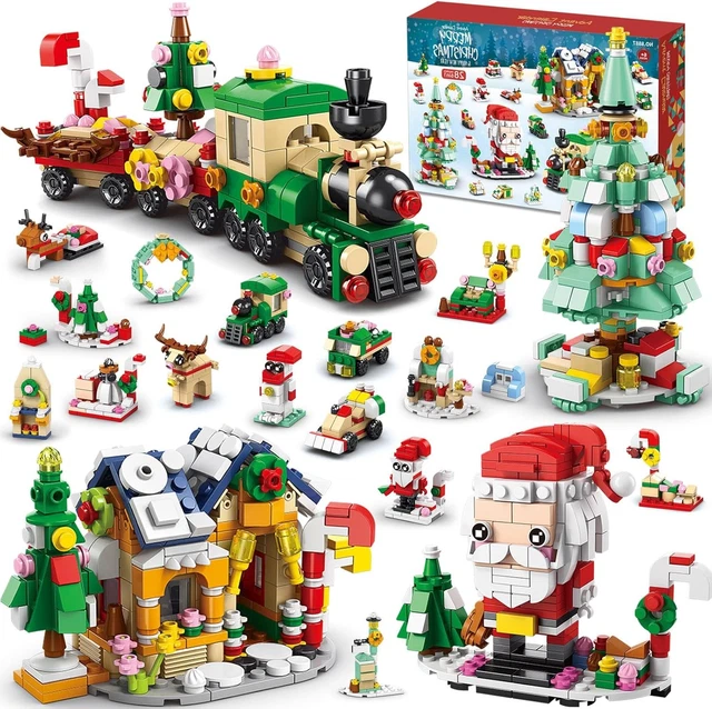 24 GRIDS CHRISTMAS Building Blocks Blind Box 2025 Xmas Advent Calendar ...