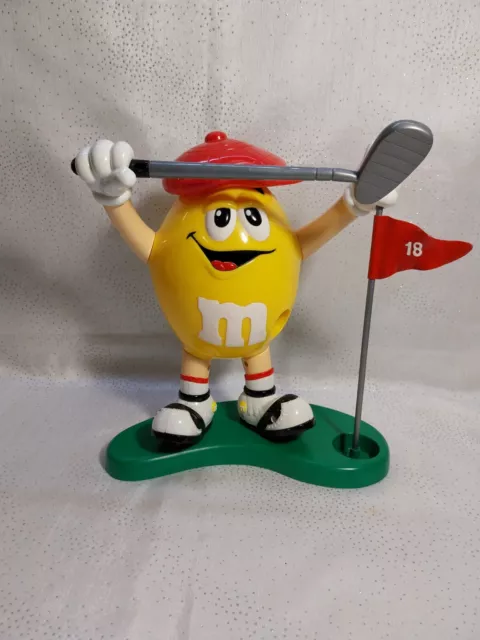 Distributeur  Vintage M&M'S MM'S BONHOMME JAUNE  GOLF GOLFEUR Rouge