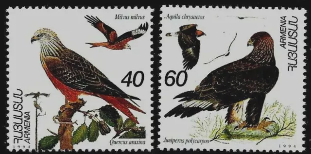 Armenien Vögel Adler Raubvögel Postfrisch Armenia Birds Eagle Raptors Mint Stamp