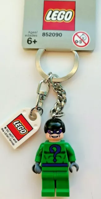 Lego The Riddler From Batman Minifigure Keyring Keychain (Grey Tag) Rare 852090